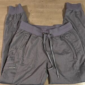Healing Hands Gray Jogger Scrub Pants